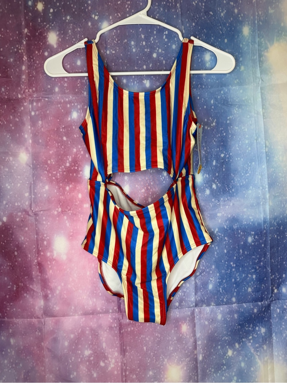 New Cat & Jack striped one piece swimsuit